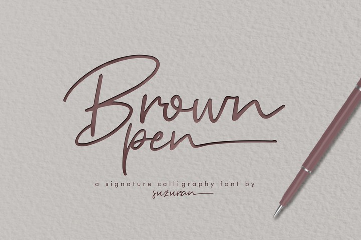 Przykład czcionki Brown Pen Regular